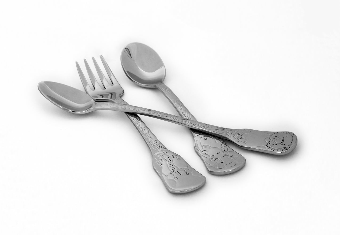 3-Piece Baby Flatware Set – Safari Friends