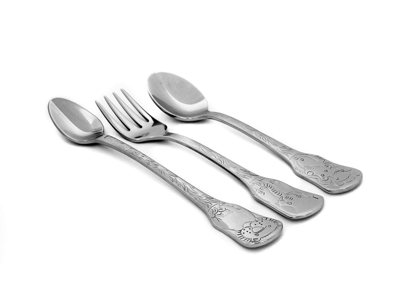 3-Piece Baby Flatware Set – Safari Friends