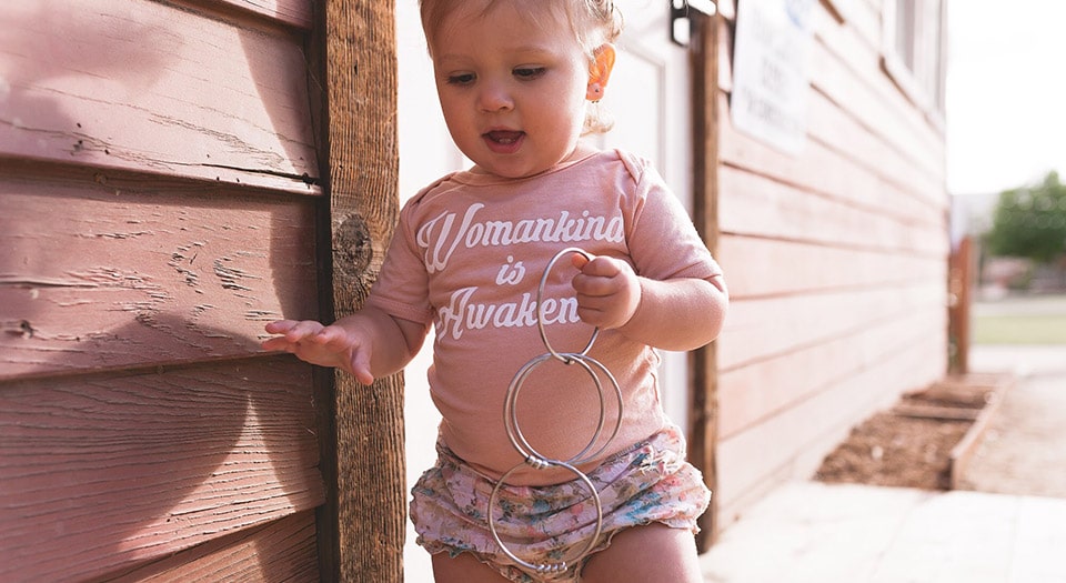 Toddler Holding Kleynimals Jangles