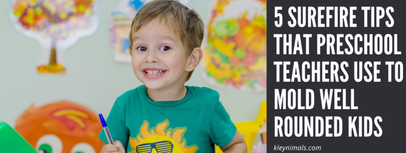Happy boy in preschool